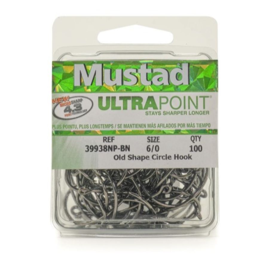 MUSTAD OLD SHAPE CIRCLE HOOK IN-LINE 39938NP
