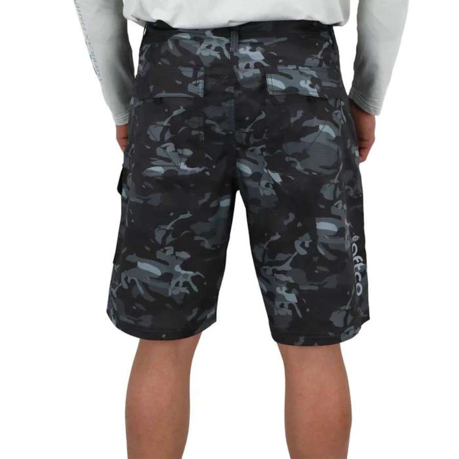 AFTCO Tactical Fishing Shorts (Grey Camo - 32)