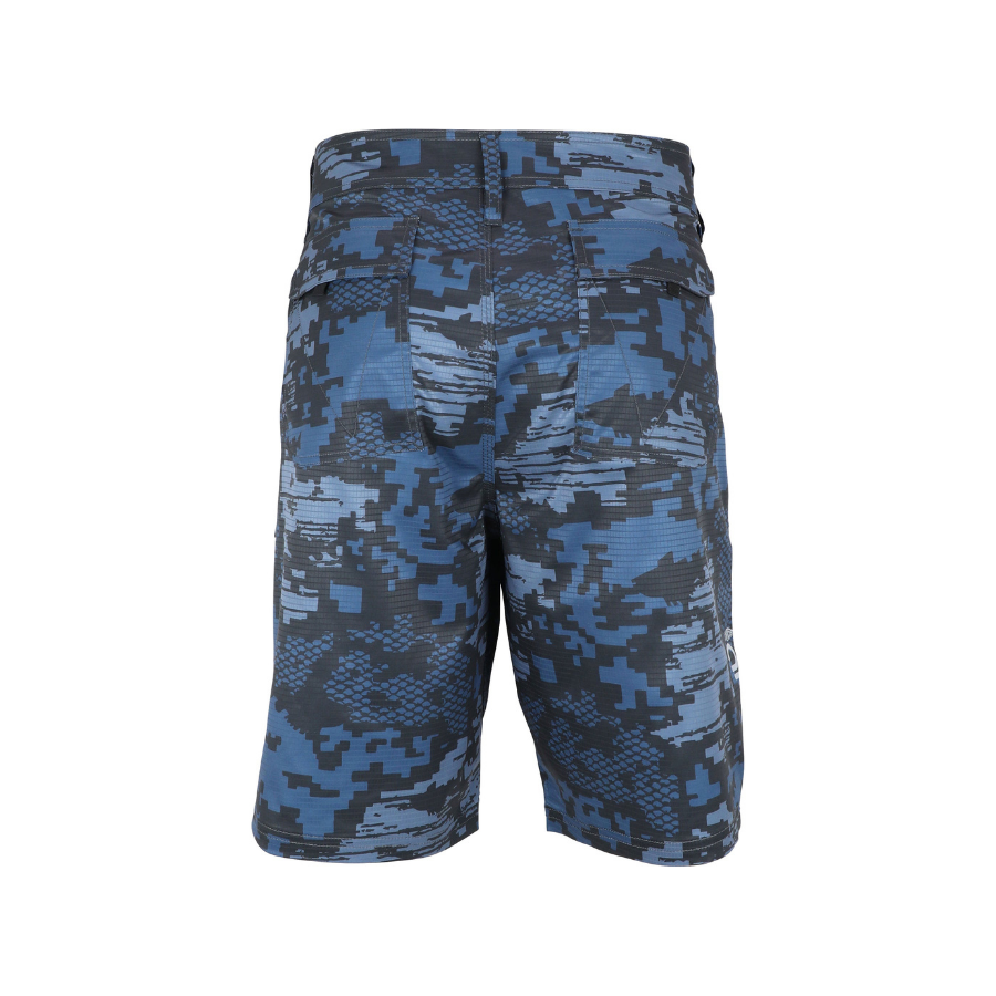 AFTCO Tactical Fishing Shorts - Black Camo (30)