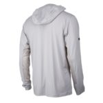 Pelagic Exo-Tech Hooded Fishing Shirt Solid Light Grey Back