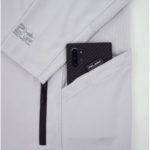 Pelagic Exo-Tech Hooded Fishing Shirt Solid Light Grey Pocket