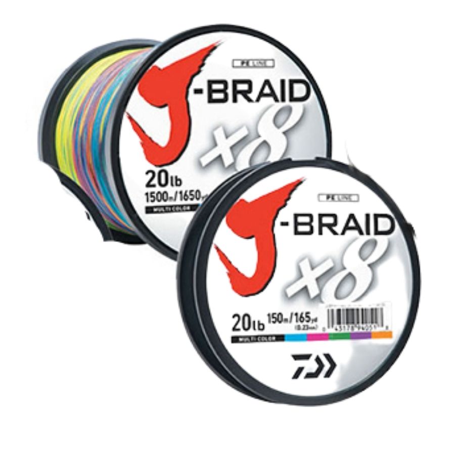 Daiwa J-Braid Multi Colour 300m - The Tackle Warehouse
