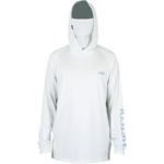 Aftco Yurei Airomesh Hooded Long Sleeve Performance Vapor Heather Front