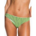 Roxy Wildflowers Reversible Bikini Bottom Turf Green Undertone Front Reversed