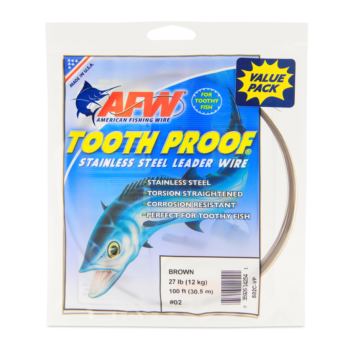 AFW TOOTH PROOF WIRE 100′ – Big Dog Tackle