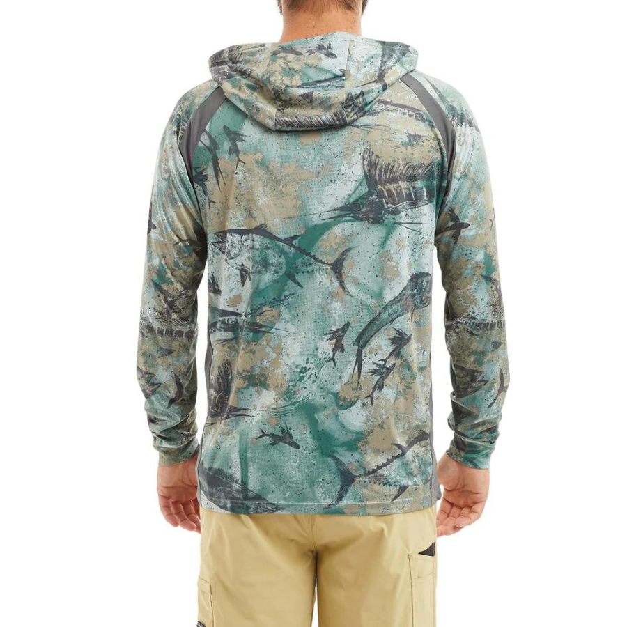 Pelagic Vaportek Hooded Fishing Shirt Medium / Green